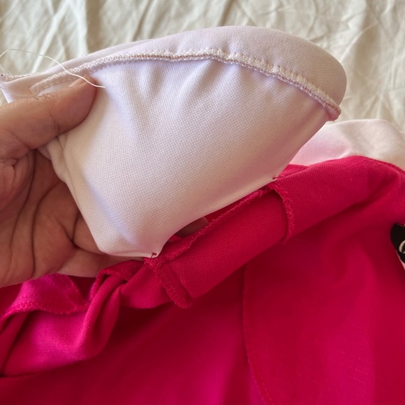 Vintage 80s 90s Hot Pink Blazer with Lace Collar - Picture 12 of 15